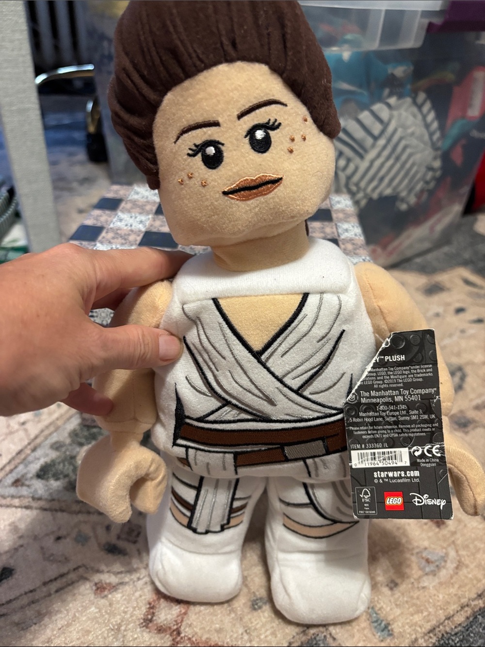 Lego Rey Plush Doll - White Outfit with Brown Hair